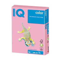Бумага 160г/м2 А3 IQ Color-25 250л (PS-розов.) уп5 арт.0215-370