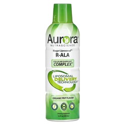 Aurora Nutrascience, Mega-Liposomal R-ALA, R-альфа липоевая кислота, со вкусом органических фруктов, 480 мл (16 жидк. унций)