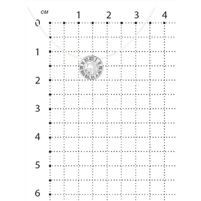 Колье из серебра с фианитом родированное (на леске) 925 пробы Л4022р