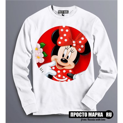 Толстовка Свитшот Minnie with a red bow