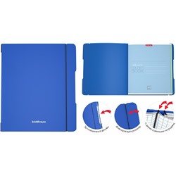 Тетрадь 96 л "FolderBook Classic.Синий" клетка пласт.обл сменн.блок на резинке 48+48л А5+ 48021