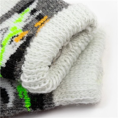 Носки детские шерстяные «Снеговик», цвет серый, размер 16