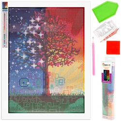 Набор для творчества Картина Стразами на Холсте Светится в Темноте Дерево 25х35см MA-KN0101-3 в Самаре