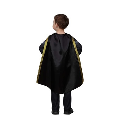 Карнавальный костюм «Чёрный Адам», без мускулов, р. 32, рост 128 см