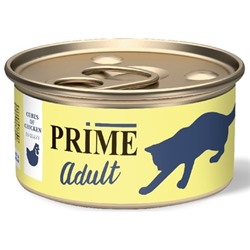 PRIME Консервы в соусе для кошек, курица, 75г