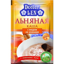 Льняная каша "DOCTOR LEN" м/п со злаками и медом, 35 г