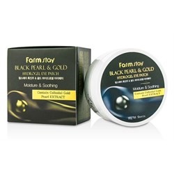 Гидрогелевые патчи Farm Stay Black Pearl and Gold Hydrogel Eye Patch 90g*60ea