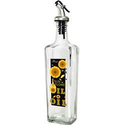 Бутылка с пл. дозатором для масла/соусов, 500 мл, стекло  626-2054