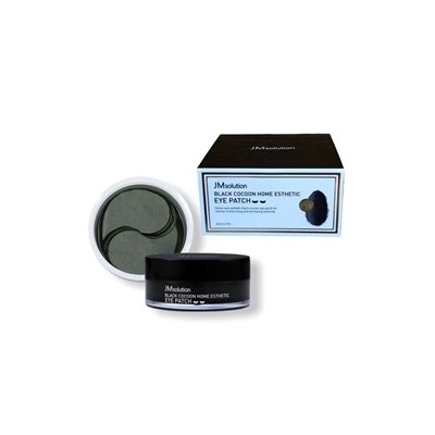 Гидрогелевые патчи для глаз JMsolution  Black cocoon home esthetic eye patch, 60шт  с экстрактом древесного угля и шелкопряда