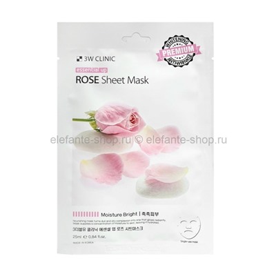 Тканевые маски для лица 3W Clinic Essential Up Rose Sheet Mask 10 штук (78)