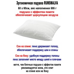 Подушка RUMSMALVA 50x60 cм