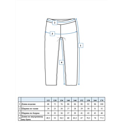 Брюки трикотажные для девочек