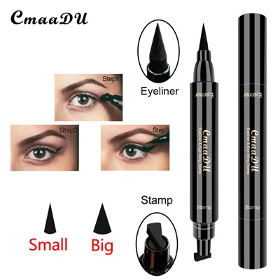 Подводка для глаз 2 в 1 со штампом CmaaDU Eyeliner & Eye Wing Stamp SMALL