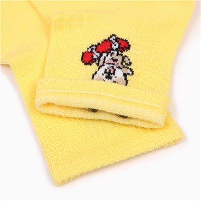 Носки детские, цвет жёлтый, размер 20-22 (31-34)