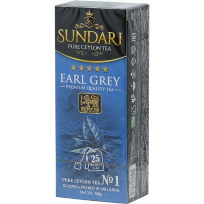 Sundari. Earl Grey карт.пачка, 25 пак.