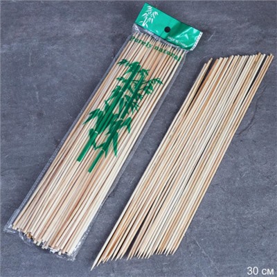 Шампура-шпажки бамбуковые 90 штук 3ммх30см / H-130 /уп 200/