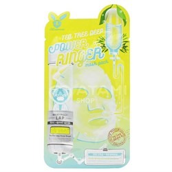 Тканевая маска для лица  Elizavecca Power Ringer Mask Pack Tea Tree 23ml Зеленый чай