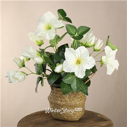 Искусственный цветок в горшке Petunia 35*20 см белая (Koopman)