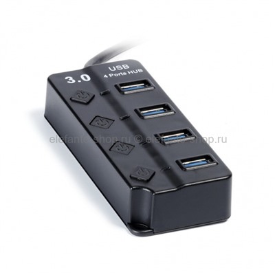 Разветвитель с выключателями HUB USB 3.0 4Port SBHA-7324-Black (UM)