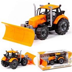 Трактор "Прогресс" с лопатой-отвалом инерционный оранжевый в коробке 91765 П-Е /8/ в Самаре