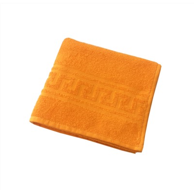 Махровое гладкокрашеное полотенце 40*70 см 380 г/м2 (Апельсиновый)