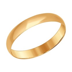 Обручальное кольцо из красного золота, 110030