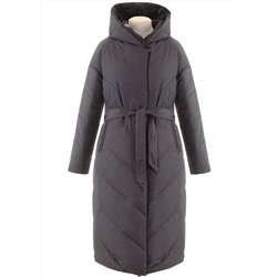 Двустороннее зимнее пальто-одеяло NIA-22830 Размер 58, Цвет серо-сиреневый
