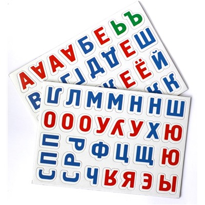 Игра магнитная "Азбука с заданиями" двухсторонее игр. поле + 62 буквы + 8 карточек с заданиями (04028) "Десятое королевство")