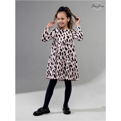 Платье Тиана леопард TR 122/розовый/100% хлопок