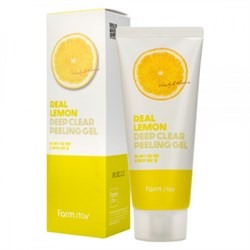 Пилинг-скатка для лица Farmstay Real Lemon Deep Clear Peeling Gel 100ml лимоновый