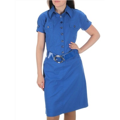 9939 BLUE Платье женское (85% хлопок, 10% вискоза, 5% лайкра)