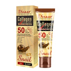 DISAAR  Крем Солнцезащитный COLLAGEN SNAIL Увлажняющий, Тонирующий SPF 50  50г  (DS-51922)