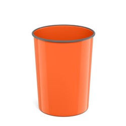 Корзина для бумаг и мусора 13.5 литров ErichKrause Caribbean Sunset, литая, оранжевая
