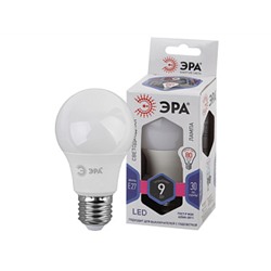 Лампа светодиодная "ЭРА" LED smd A60-9W-860-E27, груша, 9Вт (холодный свет)