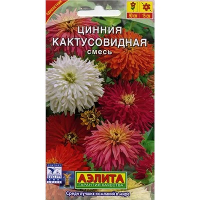 Цинния Кактусовидная, смесь