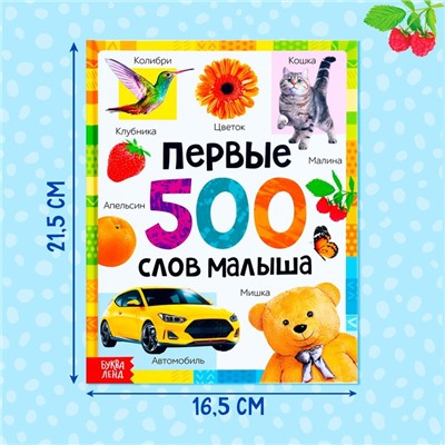 Книга в твёрдом переплёте «Первые 500 слов малыша», 80 стр.