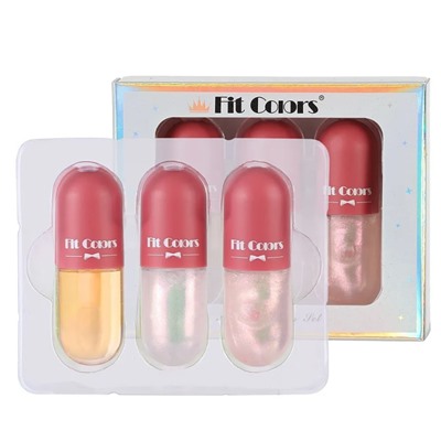 Набор блесков для увеличения губ 3в1 Fit Colors Amazing Lips Set