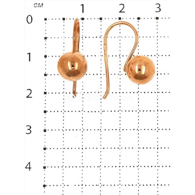 Серьги из золочёного серебра 925 пробы С-0011з