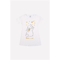 Сорочка  для девочки  К 1146/мелкая крапинка на белом