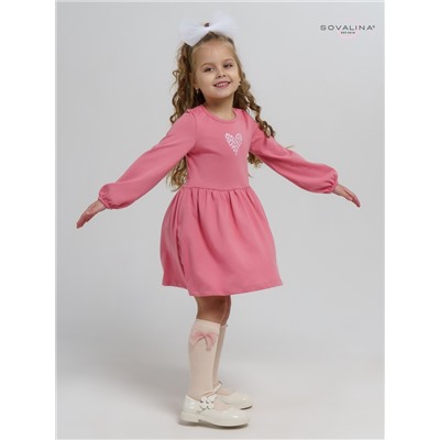 Платье Моана пудра-лав 116/розовый/100% хлопок