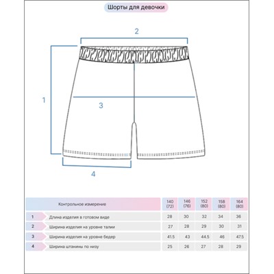 Шорты для девочки 101232 сиреневый