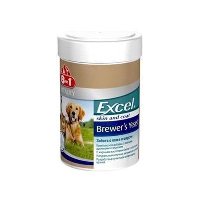 Витамин 8 в 1 Эксель для собак 260 таблеток, пивные дрожжи+чеснок, 108603