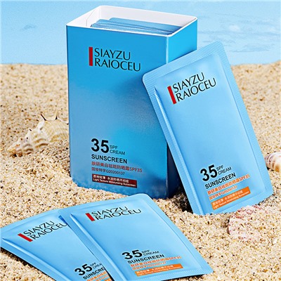 Солнцезащитный водостойкий и увлажняющий крем для лица SPF 35 Siayzu Raioceu, 2 гр