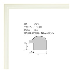 Багет пластиковый 19х14 F1903-015 /уп 371,2м/