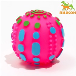 Игрушка пищащая "Чудо-мяч", 6,5 см, розовая