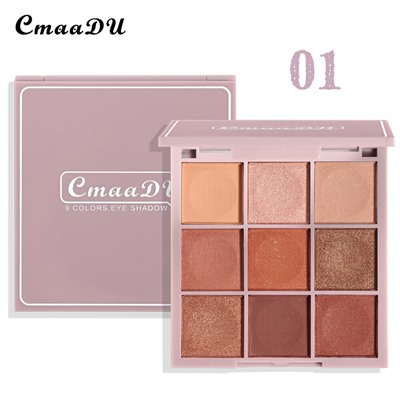 9-цветная палитра теней для век CmaaDU 9 colors eye shadow 01