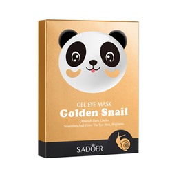Гидрогелевые патчи для век с золотом и муцином улитки SADOER Gel Eye Mask Golden Snail, 7,9 г * 7 шт.