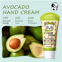 Крем для рук с авокадо SADOER Sweet Panda Avocado Hand Cream, 60 гр