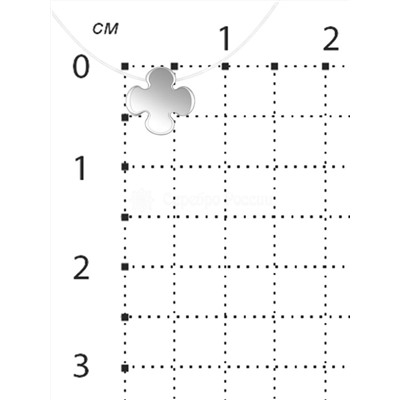 Колье из серебра родированное (на леске) Л-21611р