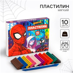 Пластилин 10 цветов 150 г "Человек-паук"